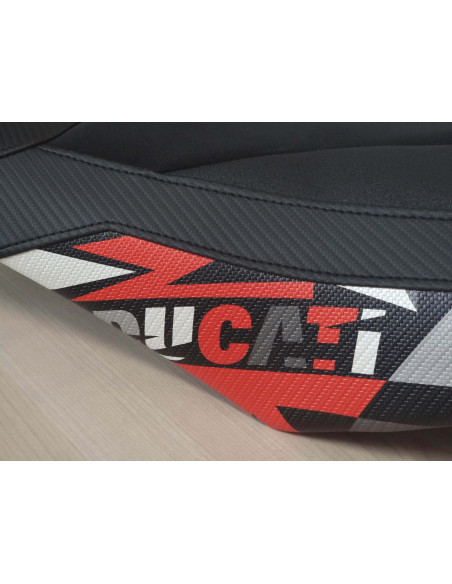 Sitzbezug kompatibel - Ducati Hypermotard 698 Mono 2024-2025 - Mod Cairoli special Velvet Ultragrip Comfort System