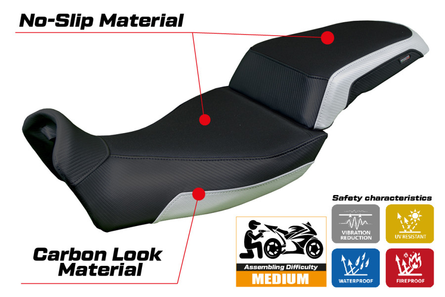 Funda de asiento compatible - Voge Valico 525 DS - DSX 2023-2026 - mod Xabia