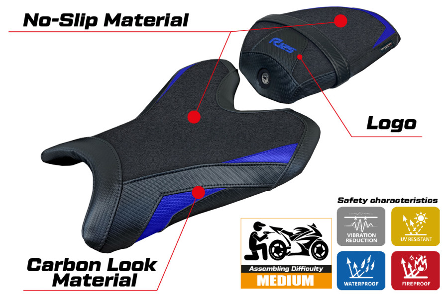 Sitzbezug kompatibel - Yamaha R125 2023-2026 - mod Lier Ultragrip