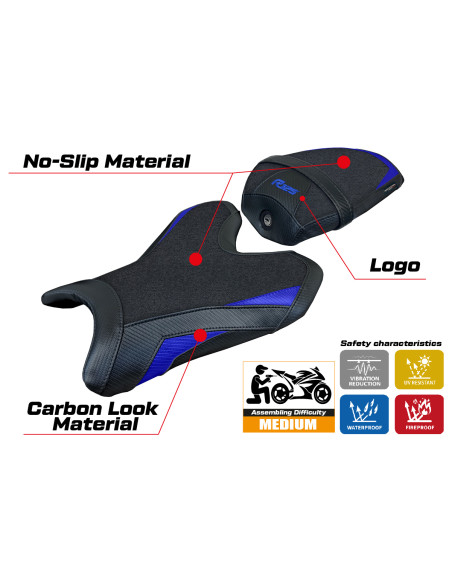 Funda de asiento compatible - Yamaha R125 2023 - 2025 - mod Lier Ultragrip