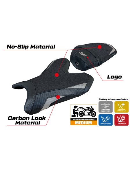 Rivestimento sella compatibile - Yamaha R125 2023 - 2025 - mod Lier Ultragrip