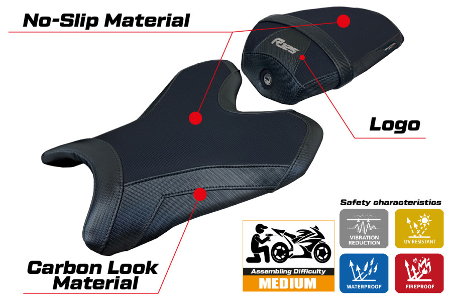 Funda de asiento compatible - Yamaha R125 2023-2026 - mod Lier