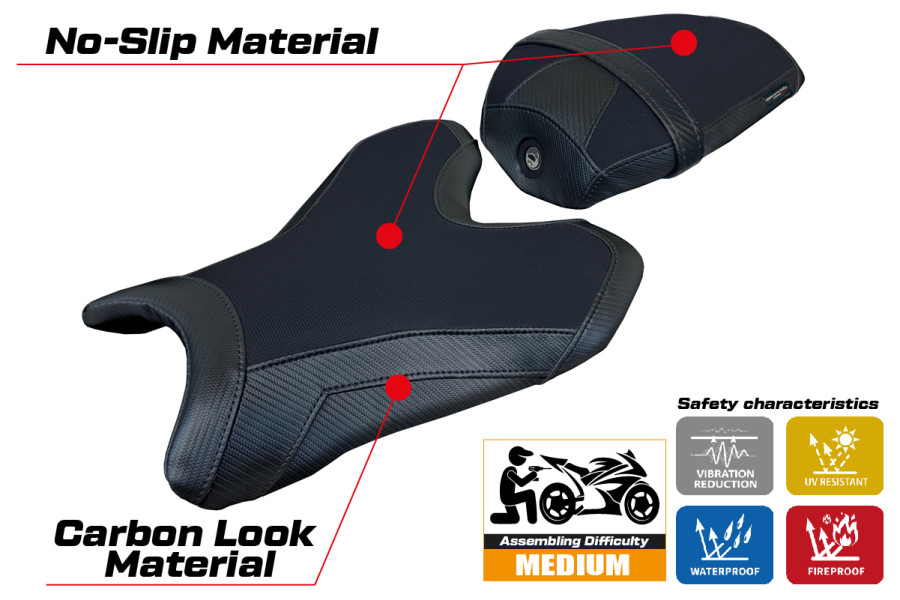 Funda de asiento compatible - Yamaha R125 2023-2026 - mod Lier