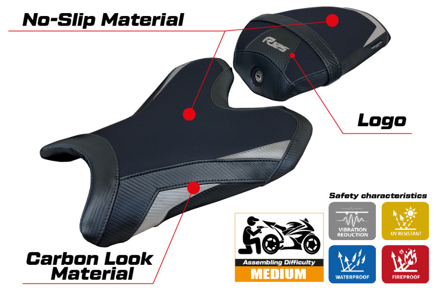 Funda de asiento compatible - Yamaha R125 2023-2026 - mod Lier