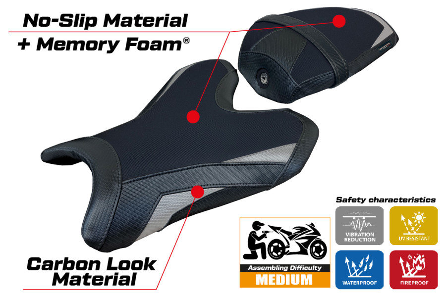 Seat cover compatible - Yamaha R125 2023-2026 - mod Lier Comfort System
