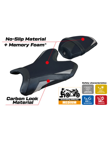 Funda de asiento compatible - Yamaha R125 2023 - 2025 - mod Lier Comfort System