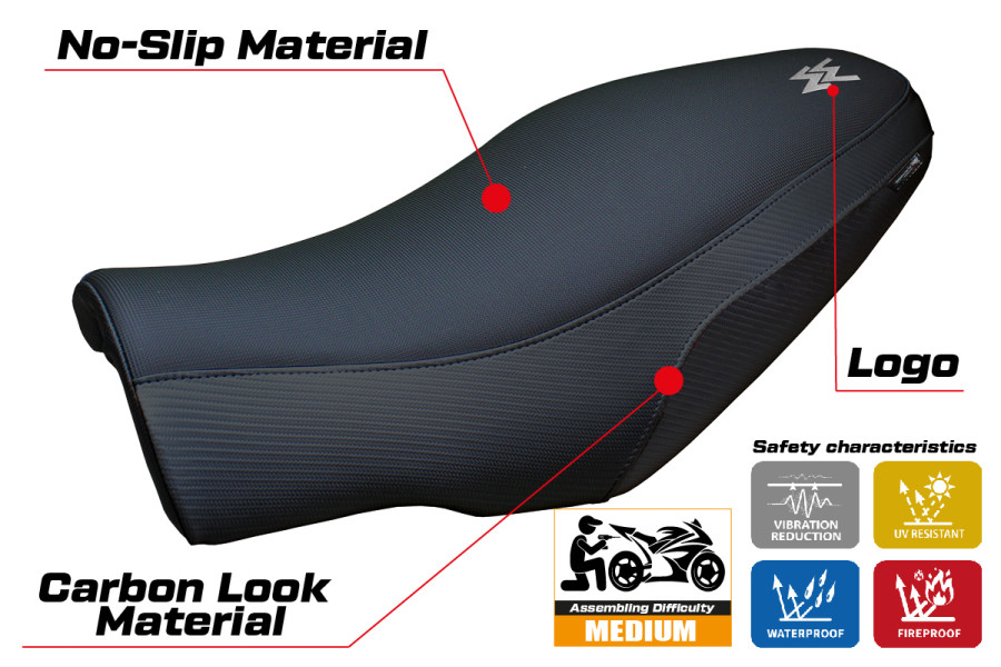 Housse de selle compatible - Moto Morini Seiemmezzo 2022-2026 - mod Alanya