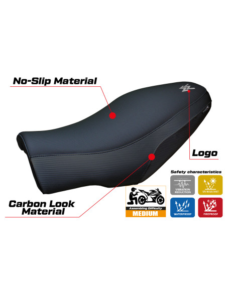 Funda de asiento compatible - Moto Morini Seiemmezzo 2022-2025 - mod Alanya