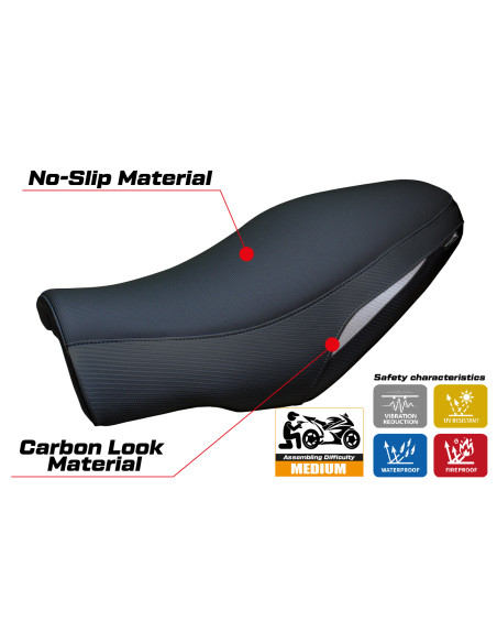 Funda de asiento compatible - Moto Morini Seiemmezzo 2022-2025 - mod Alanya