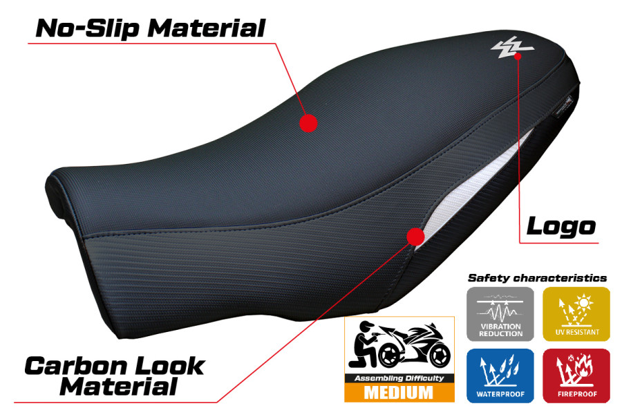 Housse de selle compatible - Moto Morini Seiemmezzo 2022-2026 - mod Alanya