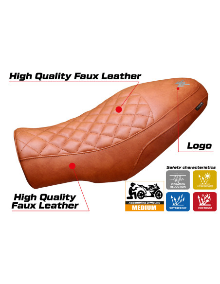 Housse de selle compatible - Moto Morini Seiemmezzo 2022-2025 - mod Alanya