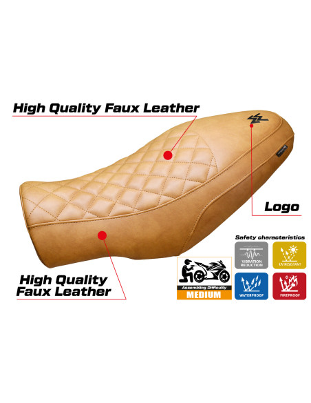 Housse de selle compatible - Moto Morini Seiemmezzo 2022-2025 - mod Alanya