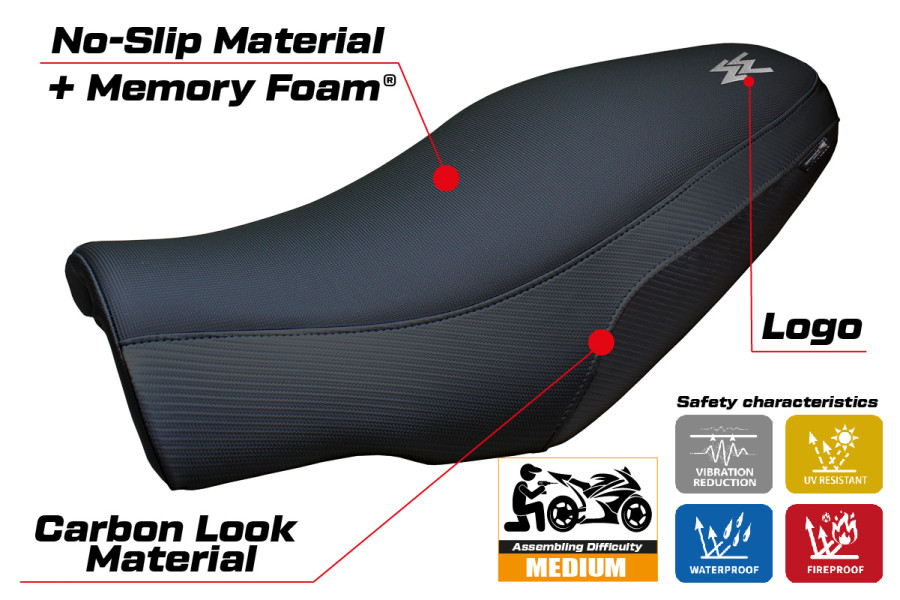 Sitzbezug kompatibel - Moto Morini Seiemmezzo 2022-2026 - mod Alanya Comfort System