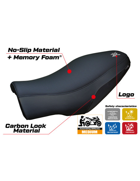 Funda de asiento compatible - Moto Morini Seiemmezzo 2022-2025 - mod Alanya Comfort System