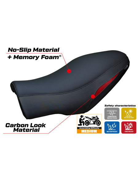 Funda de asiento compatible - Moto Morini Seiemmezzo 2022-2025 - mod Alanya Comfort System