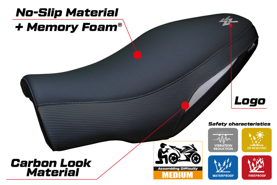 Sitzbezug kompatibel - Moto Morini Seiemmezzo 2022-2026 - mod Alanya Comfort System