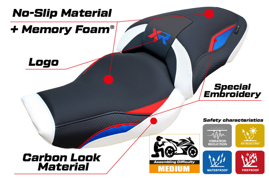 Housse de selle compatible - BMW S 1000 XR 2024-2026 - mod Linz Comfort System