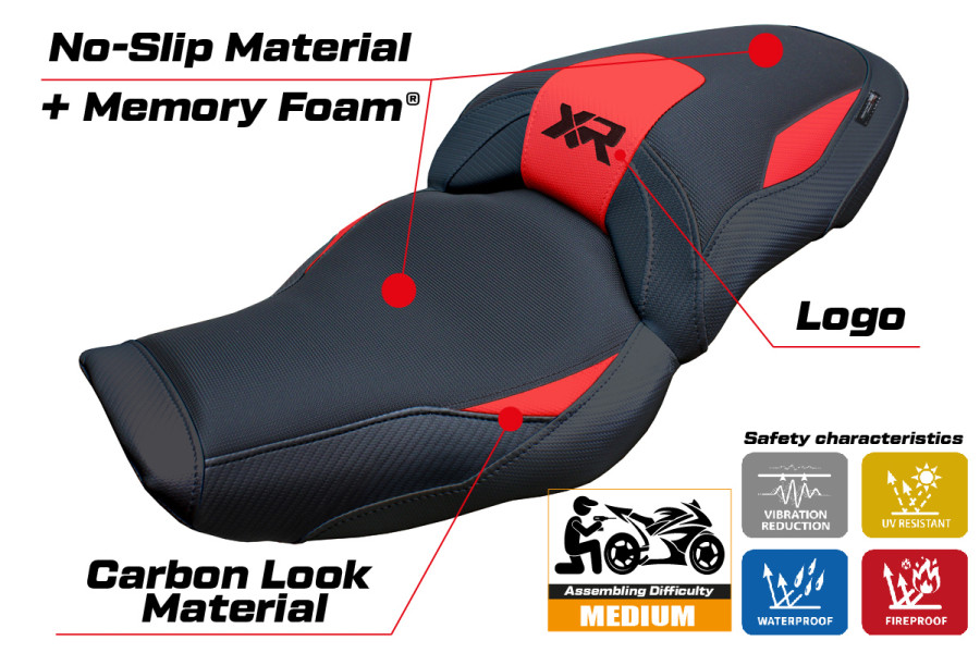 Housse de selle compatible - BMW S 1000 XR 2024-2026 - mod Linz Comfort System