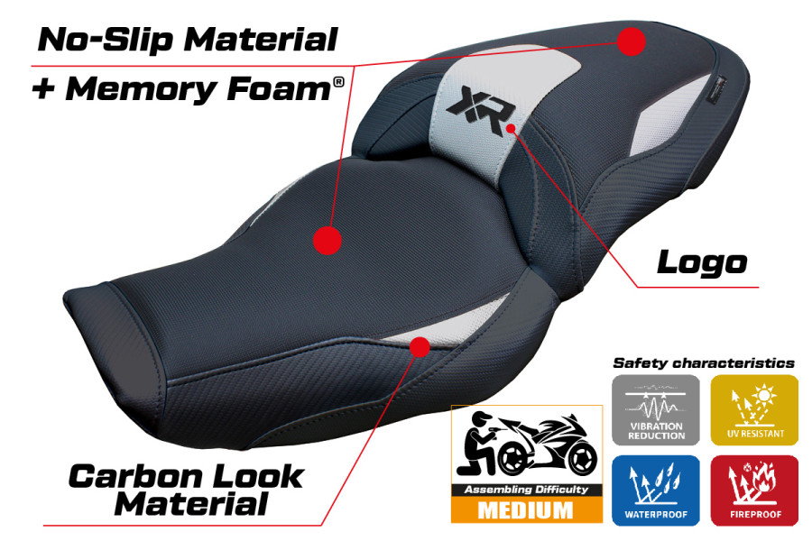 Rivestimento sella compatibile - BMW S 1000 XR  2024-2026 - mod Linz Comfort System