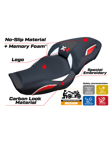 Housse de selle compatible - BMW S 1000 XR 2024-2025 - mod Linz Comfort System