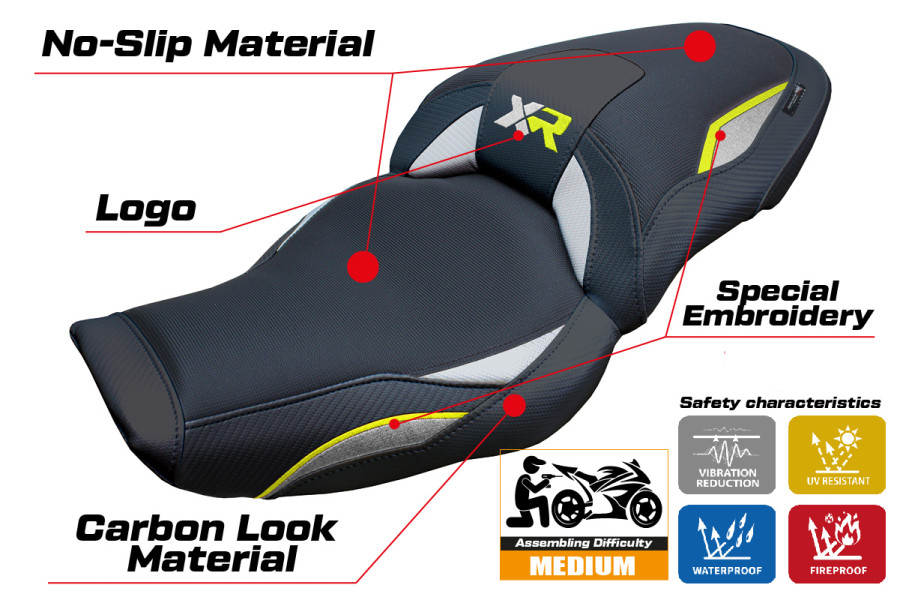 Rivestimento sella compatibile - BMW S 1000 XR  2024-2026 - mod Linz