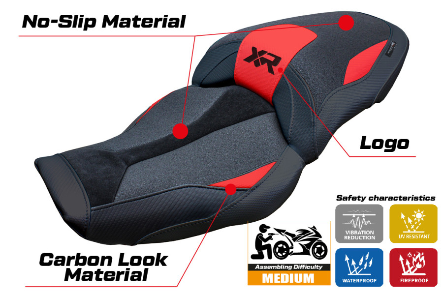 Rivestimento sella compatibile - BMW S 1000 XR  2024-2026 - mod Linz Ultragrip