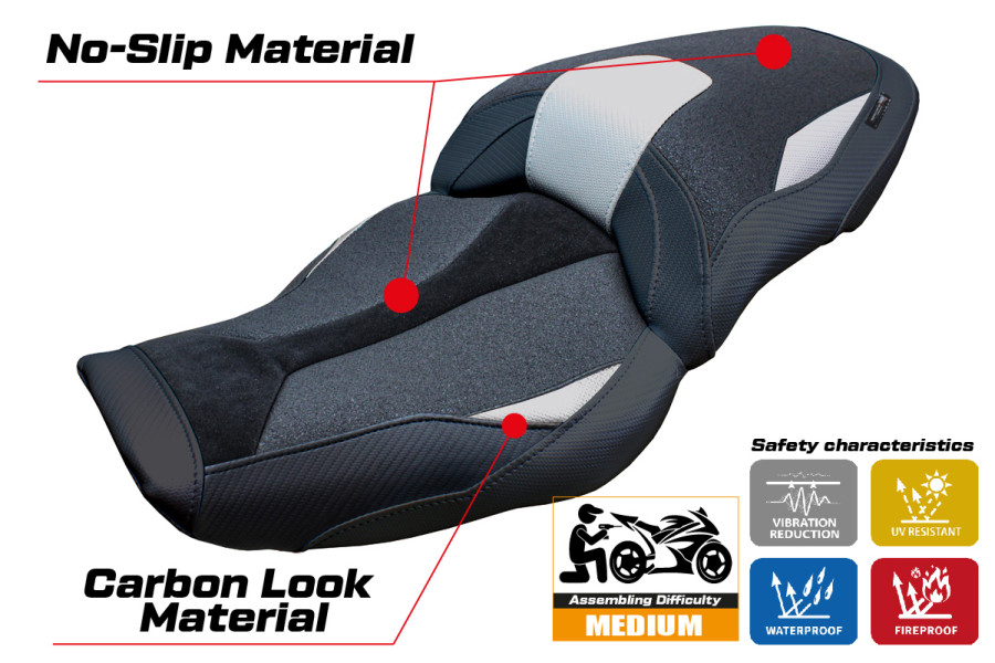 Rivestimento sella compatibile - BMW S 1000 XR  2024-2026 - mod Linz Ultragrip