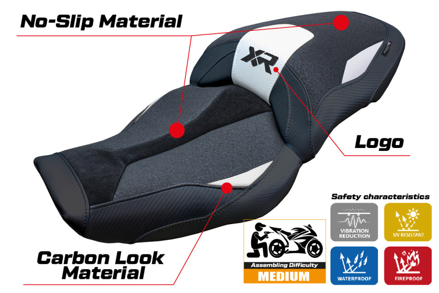 Housse de selle compatible - BMW S 1000 XR  2024-2026 - mod Linz Ultragrip