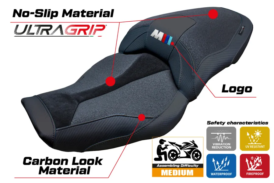 Seat cover compatible - BMW M 1000 XR  2024-2026 - mod Graz Ultragrip
