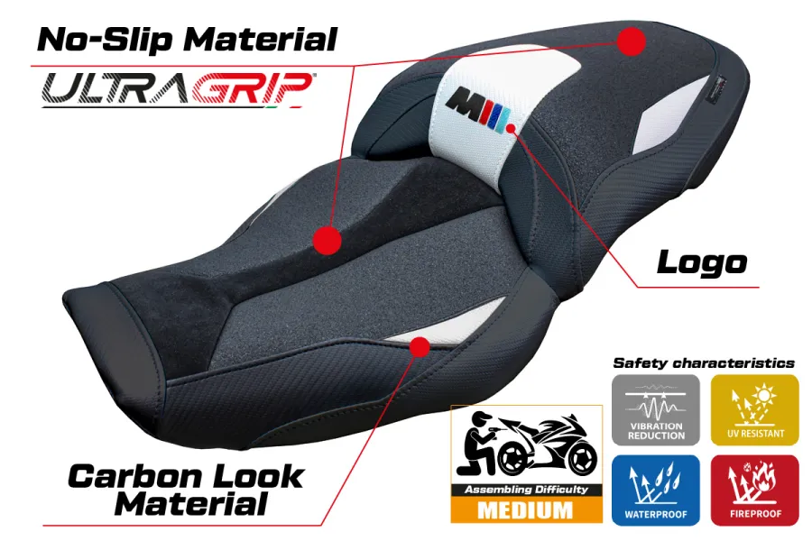 Sitzbezug kompatibel - BMW M 1000 XR  2024-2026 - mod Graz Ultragrip
