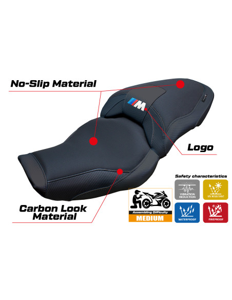 Funda de asiento compatible - BMW M 1000 XR  2024-2025 - mod Graz