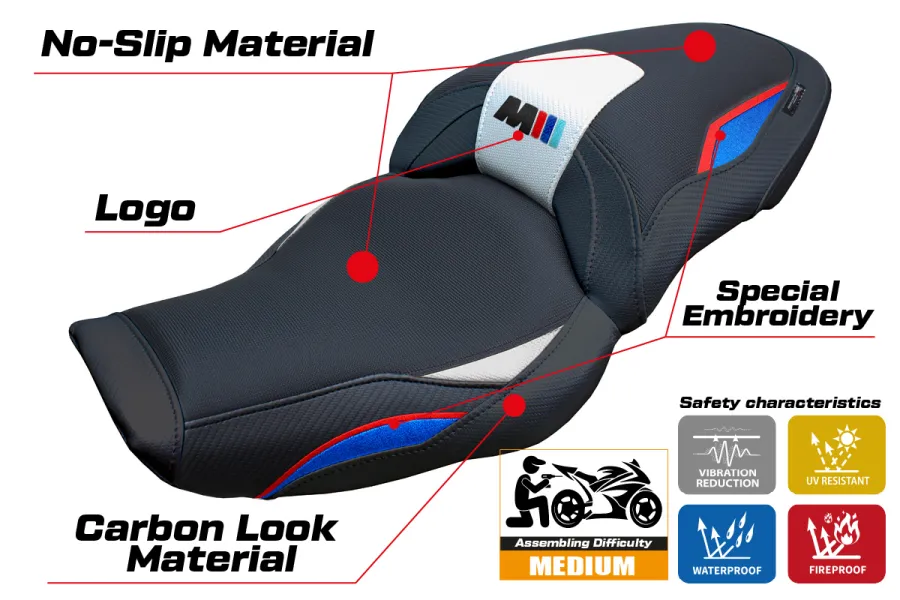 Seat cover compatible - BMW M 1000 XR  2024-2026 - mod Graz