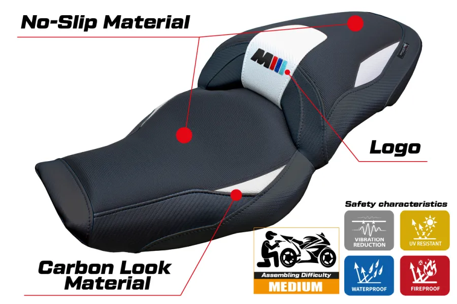 Seat cover compatible - BMW M 1000 XR  2024-2026 - mod Graz