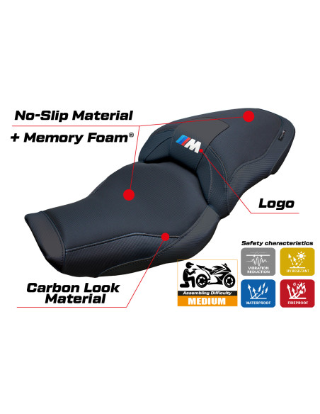 Funda de asiento compatible - BMW M 1000 XR  2024-2025 - mod Graz Comfort System