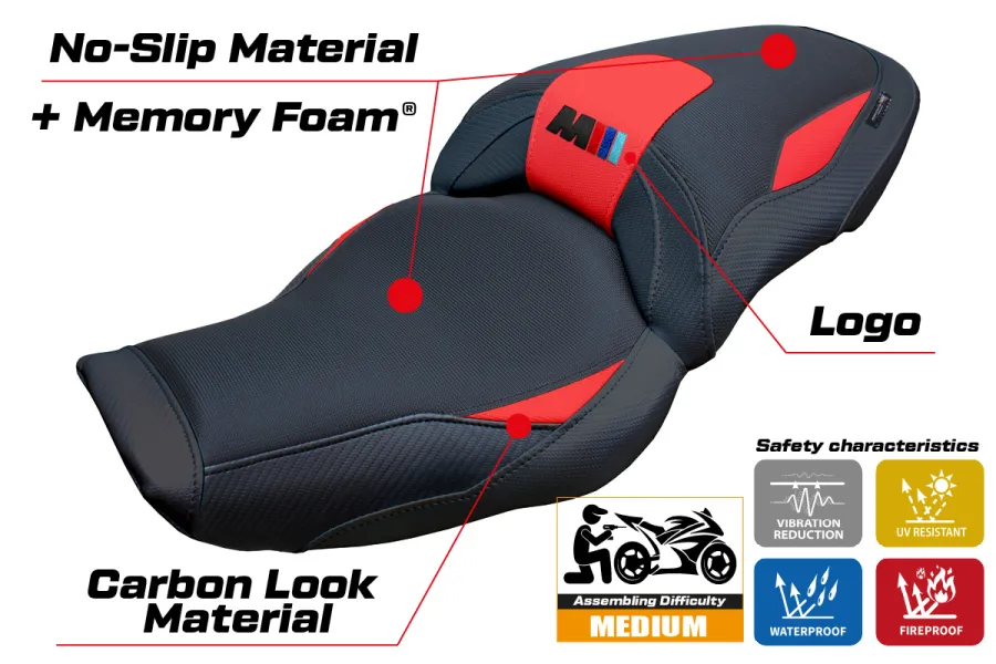Seat cover compatible - BMW M 1000 XR  2024-2026 - mod Graz Comfort System