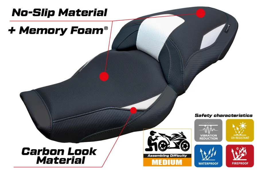 Rivestimento sella compatibile - BMW M 1000 XR  2024-2026 - mod Graz Comfort System