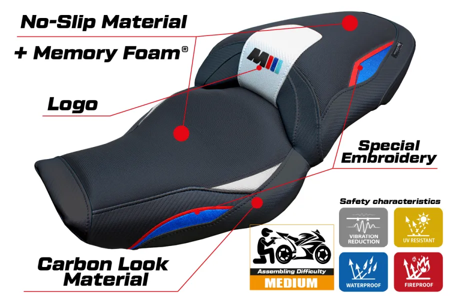 Sitzbezug kompatibel - BMW M 1000 XR 2024-2026 - mod Graz Comfort System