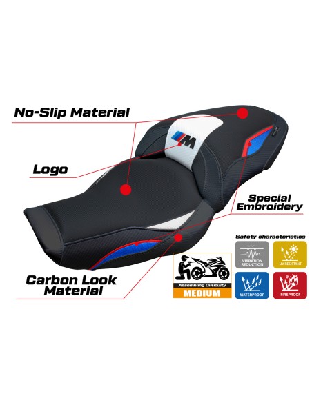 Seat cover compatible - BMW M 1000 XR  2024-2025 - mod Graz Comfort System