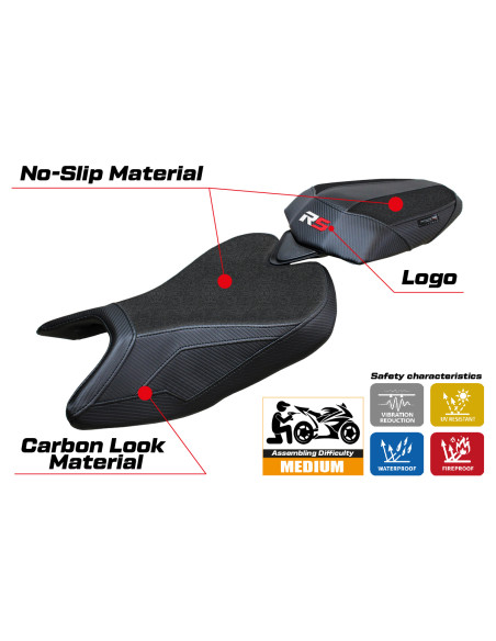 Seat cover compatible - Aprilia RS 457 2023-2025 - mod Bezz Ultragrip