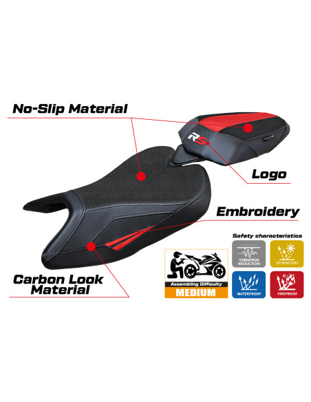 Seat cover compatible - Aprilia RS 457 2023-2025 - mod Bezz Ultragrip