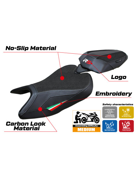 Seat cover compatible - Aprilia RS 457 2023-2025 - mod Bezz Ultragrip