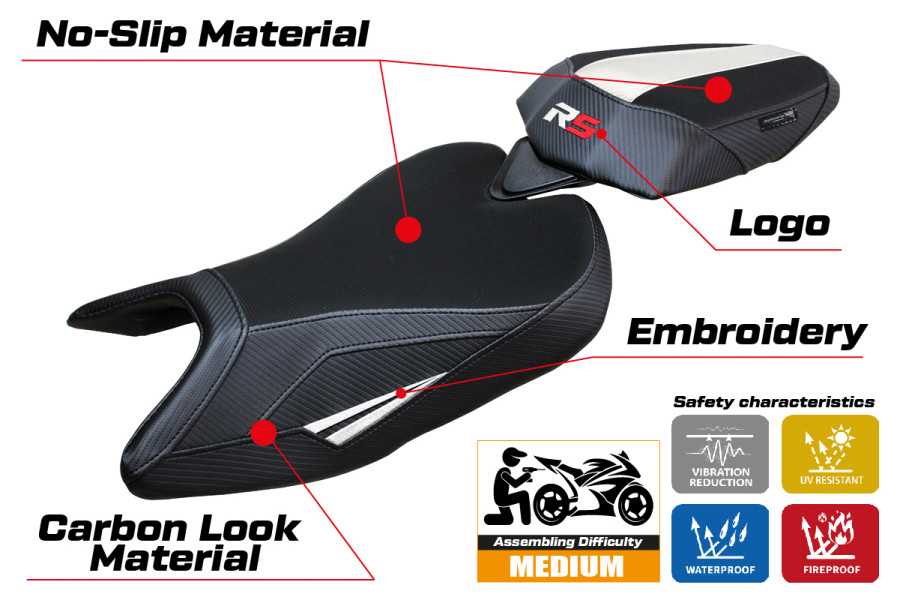 Seat cover compatible - Aprilia RS 457 2023-2026 - mod Bezz