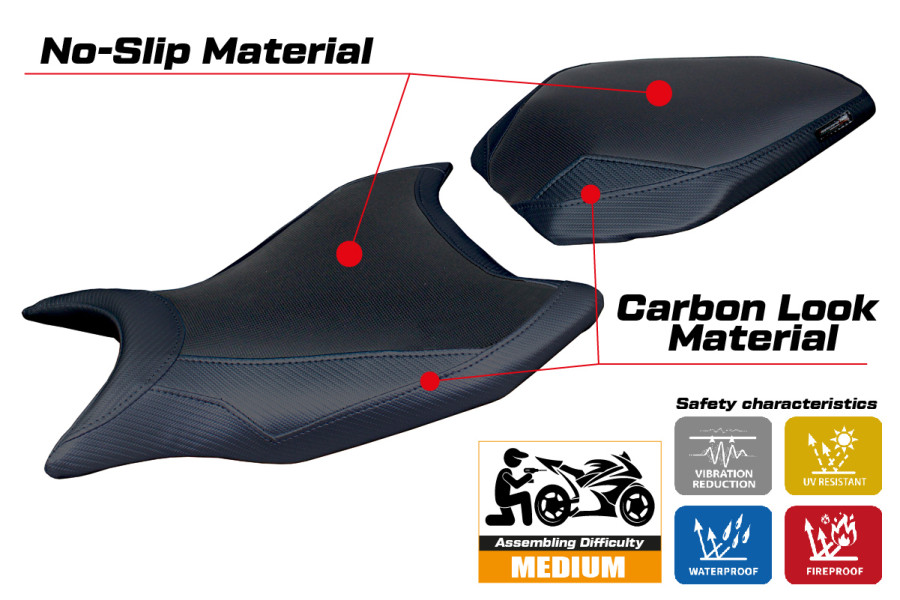 Seat cover compatible - KTM 990 Duke 2024-2026 - mod Cannes