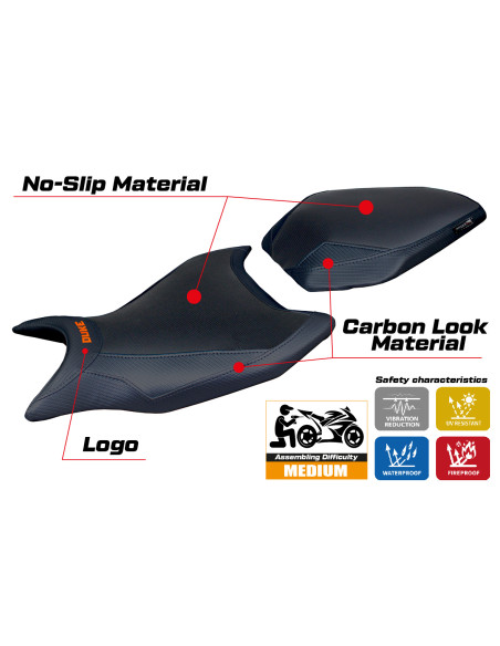 Sitzbezug kompatibel - KTM 990 Duke  2024-2025 - mod Cannes