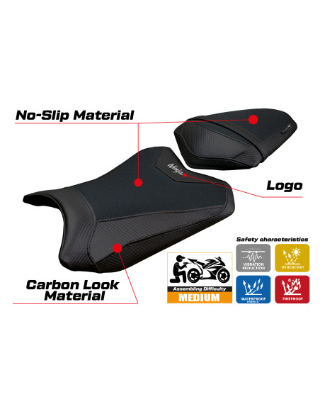 Rivestimento sella compatibile - Kawasaki Ninja 300 2013 - 2017 - mod Aliko