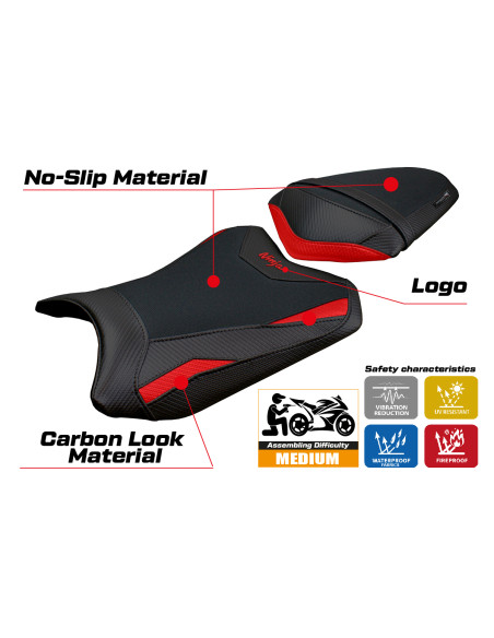 Seat cover compatible - Kawasaki Ninja 300 2013 - 2017 - mod Aliko