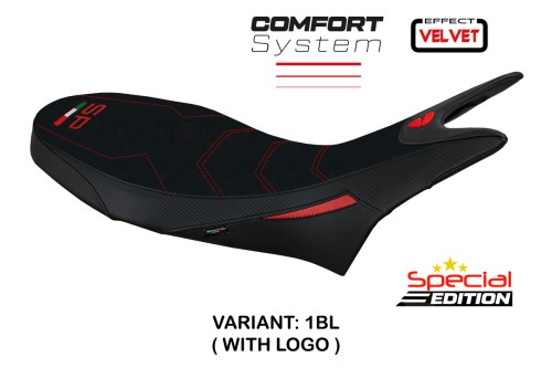 Funda de asiento compatible - Ducati Hypermotard 950 2019-2025 - mod Jamazz Velvet Comfort System 2