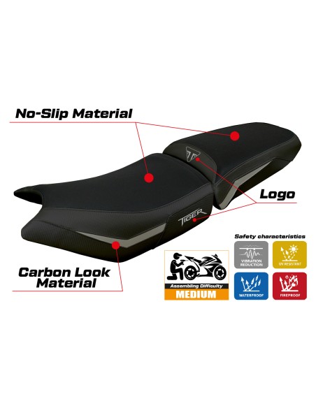 Seat cover compatible - Triumph Tiger 900 2024-2025 - mod Hatten