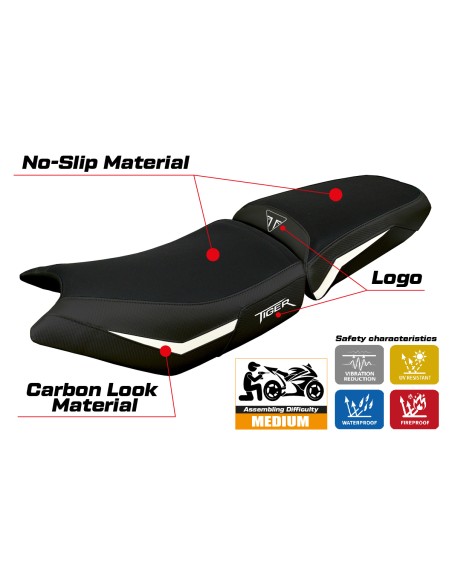 Rivestimento sella compatibile - Triumph Tiger 900  2024-2025 - mod Hatten