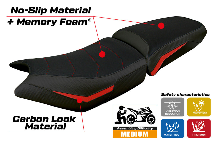 Seat cover compatible - Triumph Tiger 900 2024-2026 - mod Hatten Comfort System